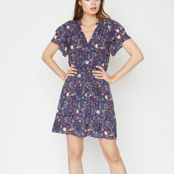 Caballero Floral Navy Mini Dress - Picture 2 of 16